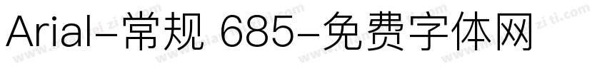 Arial-常规 685字体转换